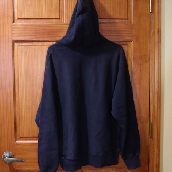 Champion Reverse Weave Vintage Y2K 90s Black & Camo Logo Hoodie LG - Picture 6 of 12